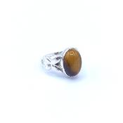 Oeil de Tigre Bague en Argent 13740 / Taille 54