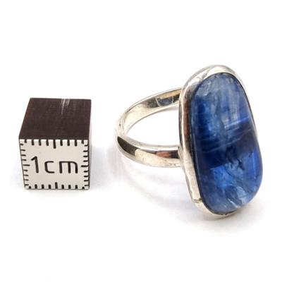 Cyanite Bleue Bague en Argent 14747 / Taille réglable