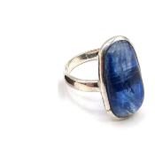 Cyanite Bleue Bague en Argent 14747 / Taille réglable