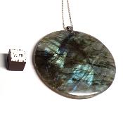 Labradorite pendentif disque 15206