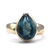 Fluorine Bleue Bague en Argent 18429 / Taille 62