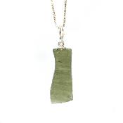 Véritable Moldavite Pendentif Pierre Brute 19647