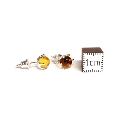 Ambre de la Baltique Boucles d'Oreilles Argent choix n°1
