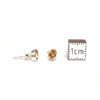 Citrine Boucles d'Oreilles Ovale Facette BO2B