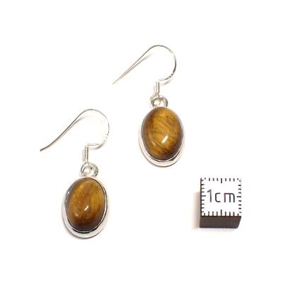 Oeil de Tigre Boucles d'Oreilles Ovale Pendante Choix n°2 BO3A