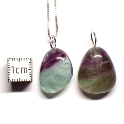 Fluorine Pendentif Pierre Roulée