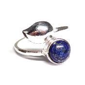 Lapis Lazuli Bague réglable en Argent avec Symbole Choix n°1 BG1B