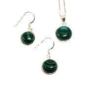 Malachite Parure ronde BO3B/PD1