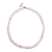 Quartz Rose Collier Roulé