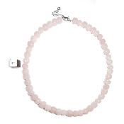 Quartz Rose Collier Roulé