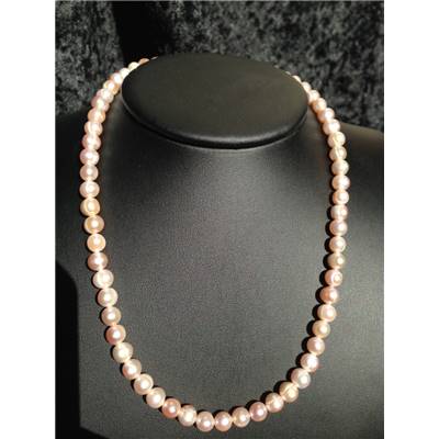 Perles d'Eau Douce Rose - Collier Perle Ronde