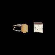 Bague Opale d'Éthiopie 13570 / Taille réglable 