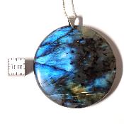Labradorite pendentif disque 15358