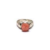 Rhodochrosite Bague en Argent 20104