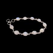 Pierre de Lune Bleutée Bracelet Argent 925
