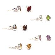 Boucles d'Oreilles Ovale Facette BO2B