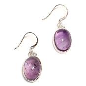 Améthyste du brésil Boucles d'Oreilles Ovale Pendante Choix n°2 BO3A