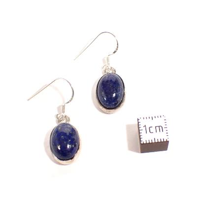 Lapis Lazuli Boucles d'Oreilles Ovale Pendante Choix n°2 BO3A