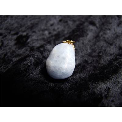 Calcite Bleue Pendentif Pierre Roulée