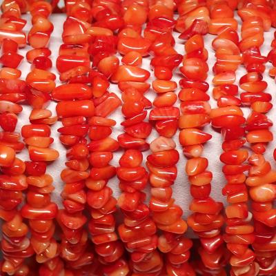Lot De 9 Colliers En Racine De Corail Naturel - Bijoux Ethniques Vintage - Occasion
