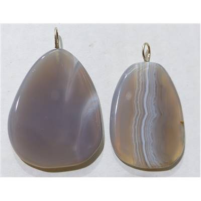 Agate Naturelle Mini Pendentif Pierre Plate