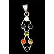 7 Chakras Pendentif Métal Argenté Choix n°41