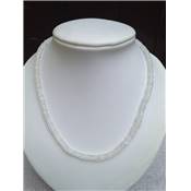 Pierre de Lune Bleutée Collier Disque