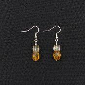 Création Pétales Citrine Naturelle Boucles d'oreilles 13670