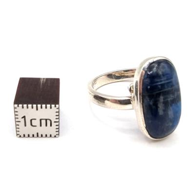 Cyanite Bleue Bague en Argent 14745 / Taille réglable