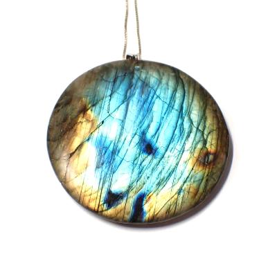 Labradorite pendentif disque 15034