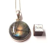 Labradorite Pendentif avec Monture en Argent 15043