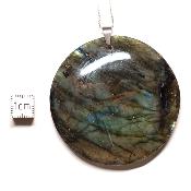 Labradorite pendentif disque 15350