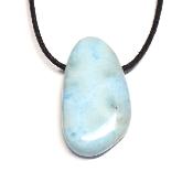 Larimar pendentif pierre percée 15617