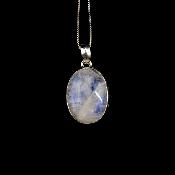 Pierre de Lune Bleutée Pendentif avec Monture en Argent 19560