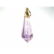 Améthyste du Brésil Pendentif Pointe Polie