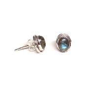 Labradorite Boucles d'Oreilles Ovale Choix n°1 BO2A