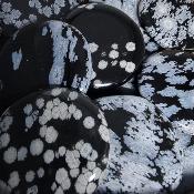 Obsidienne Flocon de Neige Pierre Plate