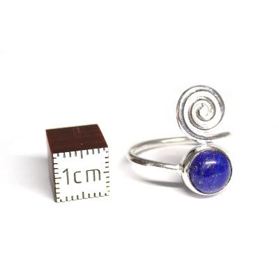Lapis Lazuli Bague réglable en Argent avec Symbole Choix n°2 BG1B