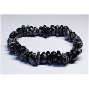 Obsidienne Flocon de Neige Bracelet Baroque Epai