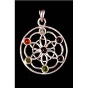 7 Chakras Pendentif Métal Argenté Choix n°34