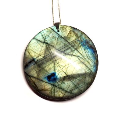 Labradorite pendentif disque 04651