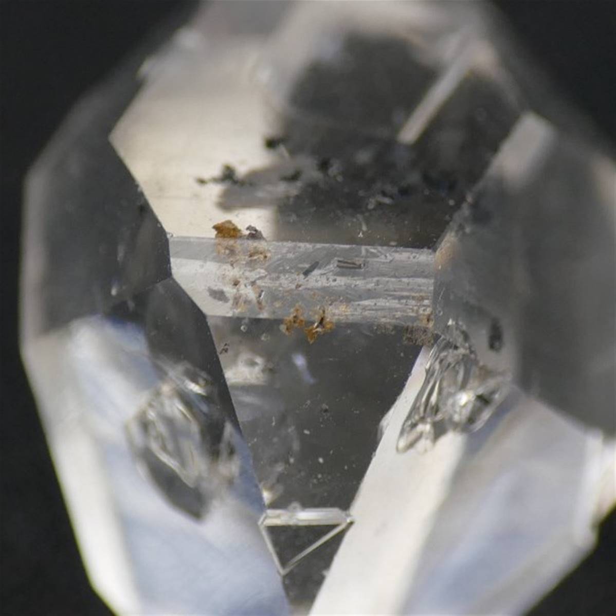 Diamant Herkimer Brut Monté En Pendentif - Pierre Naturelle Quartz, Ajustable 2,2 Cm, Parfaite Pour Collection Ou Lithothérapie