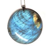 Labradorite pendentif disque 15351