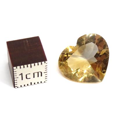 Citrine Naturelle Pierre Taillée en coeur 2531