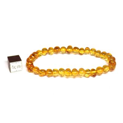 Ambre de la Baltique Cognac Bracelet Mini Roulé