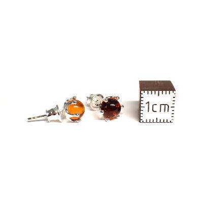 Ambre de la Baltique Boucles d'Oreilles Argent choix n°2