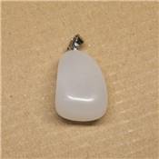 Jade Blanc Pendentif Pierre Roulée