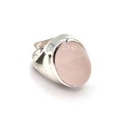 Quartz Rose Bague en Argent 14752 / Taille réglable