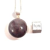 Rubis Etoilé Pendentif avec Monture en Argent n° 15050