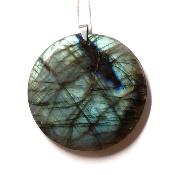 Labradorite pendentif disque 15206